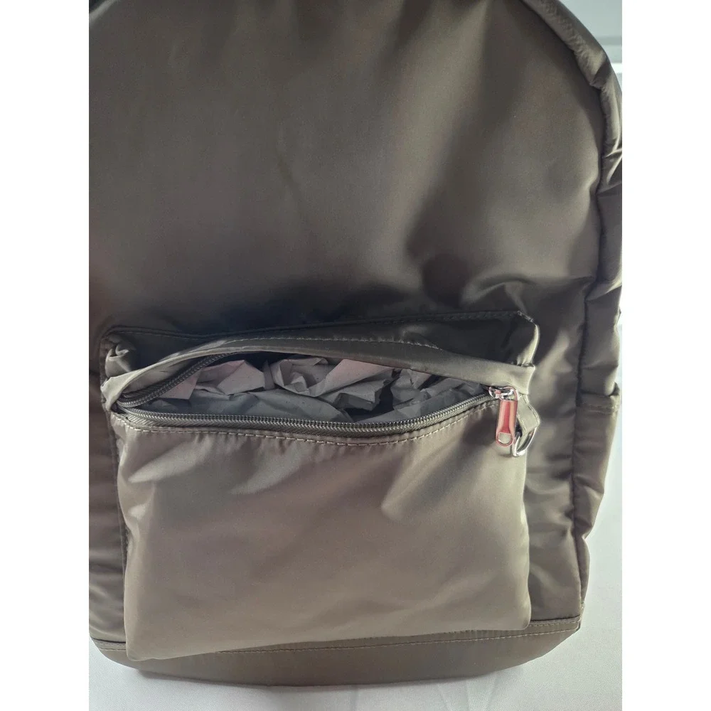 Wild Fable Green Puffer Backpack Recycled Polyester Front Pocket NWT